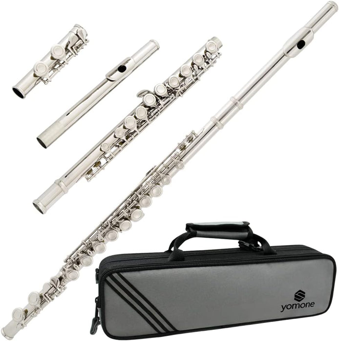 Closed Hole C Flute with Case, Cleaning rod, Stand, Gloves and Tuning Rod