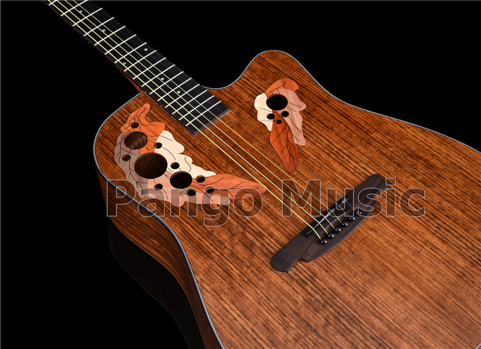 41 Inch All Walnut Wood Acoustic Guitar(PM-1225)