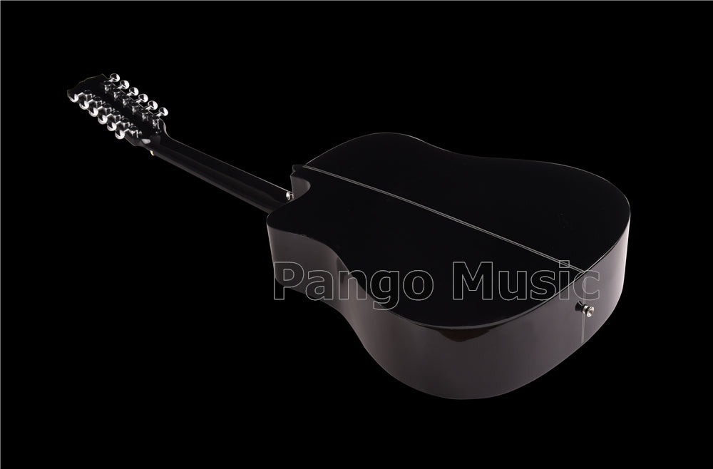 12 Strings Black Color Acoustic Guitar (PSR-087)