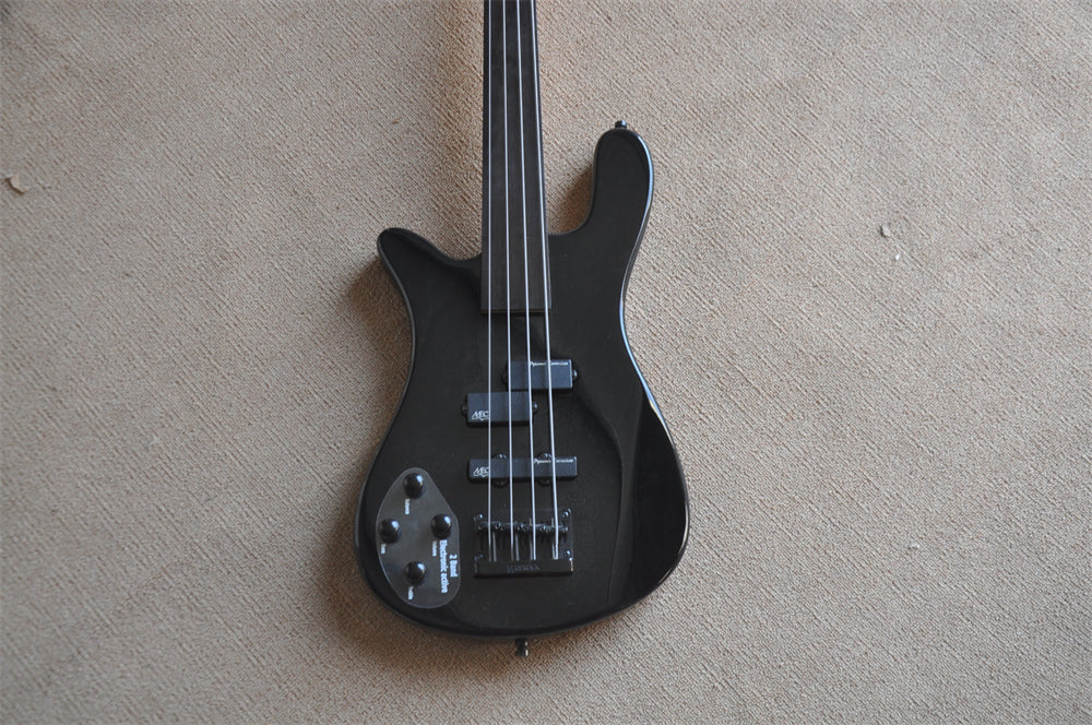 4 Strings Left Hand Fretless Electric Bass Guitar (ZQN0387)